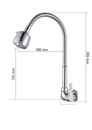 Kran Sink Tembok Kuningan GTWO (5726)