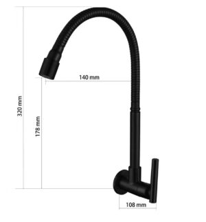 Kran Sink Tembok Stainless GTWO (5708)